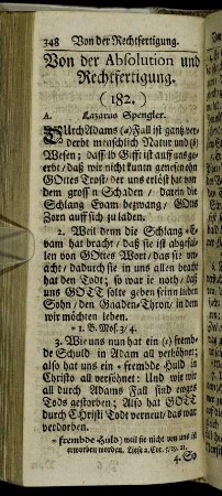 Von der Absolution und Rechtfertigung.