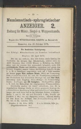 2. 28. Februar 1875