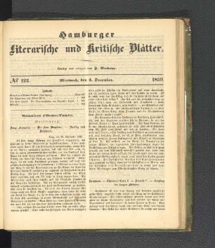No. 122. 4. Dezember 1850