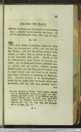 Zweiter Abschnitt. Wirkliche Einführung der Reformation in Würtemberg