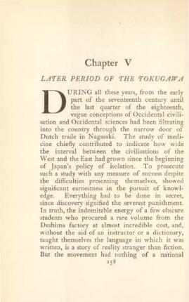 Chapter V. Later period of the Tokugawa