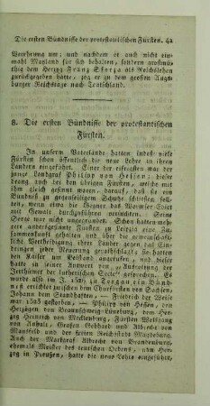 8. Die ersten Bündnisse der protestantischen Fürsten