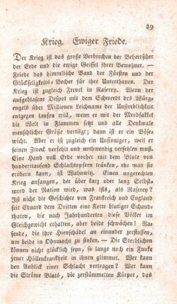 Krieg. Ewiger Friede.
