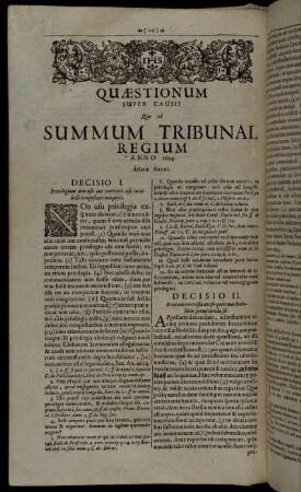 Quæstionum Super causis [...] Anno 1654.