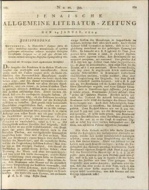 Num. 20. Den 24. Januar 1804