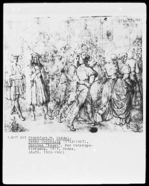 Bilder zu Goethes "Faust" (Folge von 12 Blättern) — Osterspaziergang - Vor dem Tor (Blatt 3)