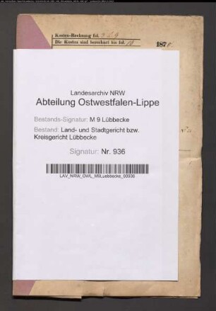 Erblasser: Meier, Johann Heinrich; Erblasser: Meier, Friederike Dorothee, geb. Horstmann: