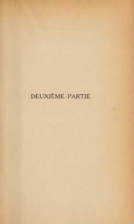 Deuxième Partie