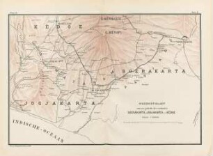 Overzichtskaart van een gedeelte der residentien Soerakarta, Jogjakarta en Kedoe