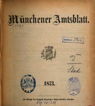 Münchener Amtsblatt. 1873