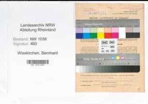 Entnazifizierung Bernhard Wisskirchen , geb. 28.01.1891 (Bergbauangestellter)