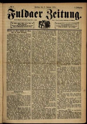 Ausgabe vom Freitag, den 09. Januar 1891.