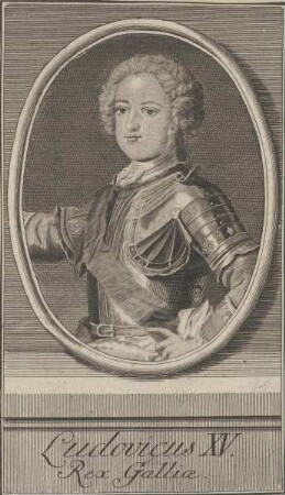 Bildnis von Ludovicus XV., König von Frankreich