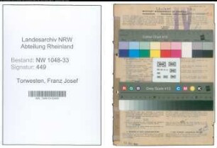 Entnazifizierung Franz Josef Torwesten , geb. 18.04.1903 (Lehrer)