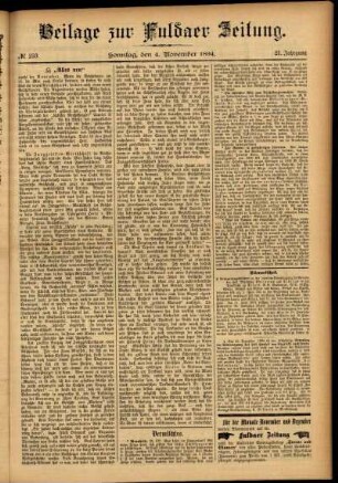 Zweite Ausgabe vom Sonntag, den 04. November 1894.