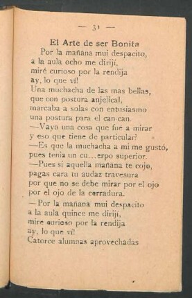 El Arte de ser Bonita : [Couplet del Arte de ser Bonita]