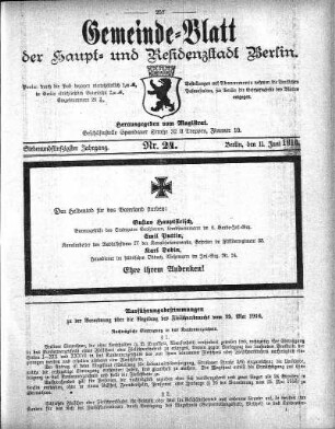 1916,24: Nr. 24, 11. Juni 1916