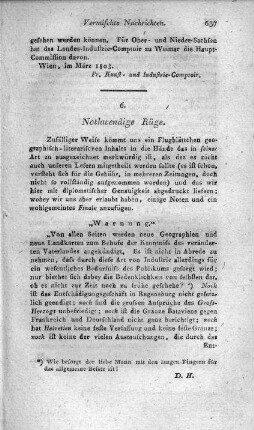 Nothwendige Rüge