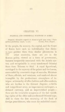 Chapter VI. Political and commercial symptoms in Korea