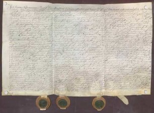 Instrumentum cautionis des Grafen Johann Nepomuk von Montfort.
