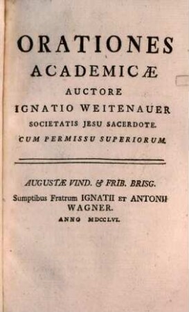 Orationes Academicae