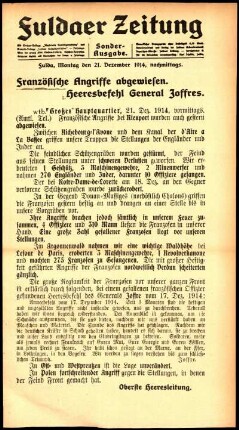 Ausgabe vom Montag, den 21. Dezember 1914.