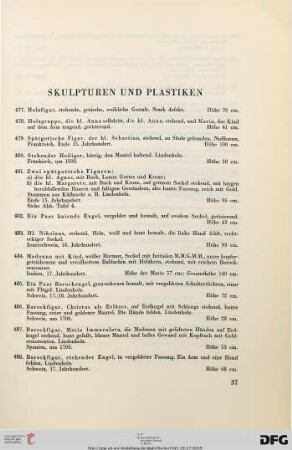 Skulpturen und Plastiken (Nr. 477-501)
