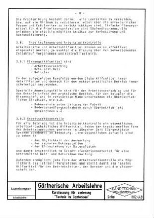 Gärtnerische Arbeitslehre
