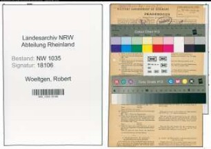 Entnazifizierung Robert Woeltgen , geb. 06.10.1887 (Kaufmaennischer Angestellter)