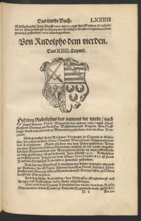 Von Rudolpho dem vierden. Das XIIII. Capitel.