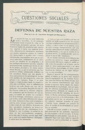 Defensa de nuestra raza