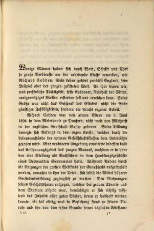 Richard Cobden : ein Vortrag, gehalten im Berliner Handwerkerverein