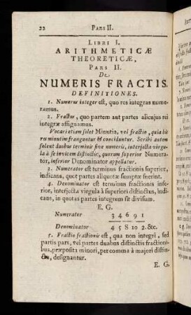 22-34, Pars II: De Numeris fractis sive Minutis