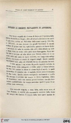 25: Notizie di recenti trovamenti di antichità