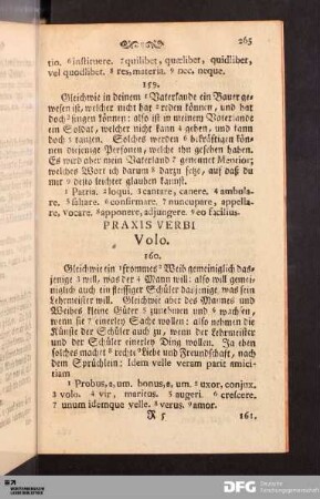 Praxis Verbi Volo.