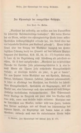 23-42 Zur Chronologie der evangelischen Geschichte
