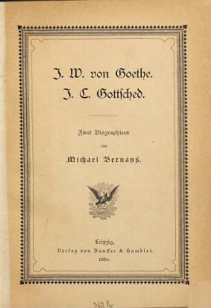 J. W. von Goethe