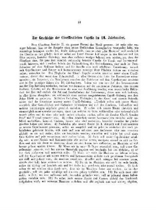 Zur Geschichte der Churfürstlichen Capelle im 16. Jahrhundert
