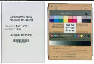 Entnazifizierung Hermann Junkers , geb. 24.07.1897 (Landwirt)