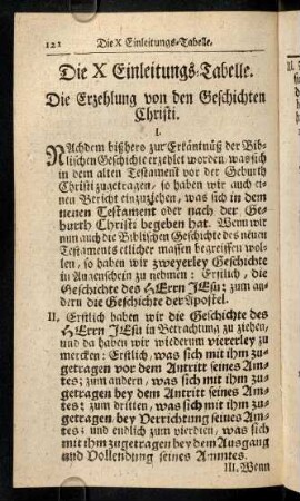 122-130, Die X. Einleitungs-Tabelle