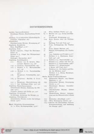 Ortsverzeichnis