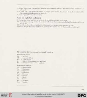Verzeichnis der verwendeten Abkürzungen