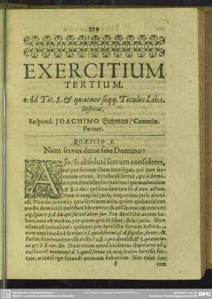 Exercitium Tertium