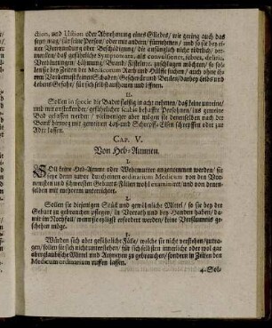 Cap. V. Von Heb-Ammen