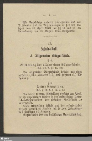 II. Schulanstalt