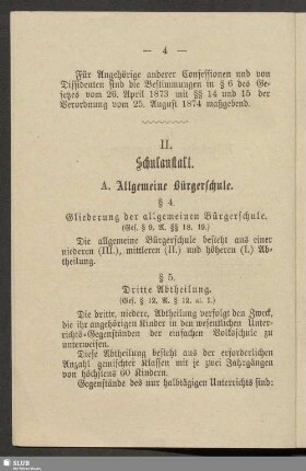 II. Schulanstalt