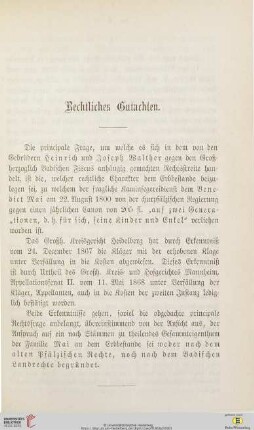 Rechtliches Gutachten