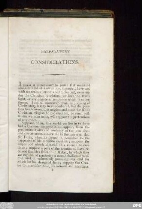 Preparatory Considerations.