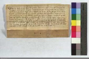 Bischof Heinrich von Lincöping verspricht allen, die die Elisabethkirche in Marburg zu ihrer Einweihung besuchen und beschenken, einen 40tägigen Ablaß