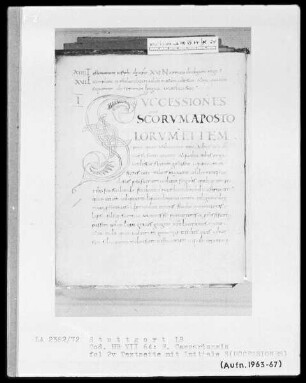 Eusebius Caesariensis, Historia Ecclesiastica — Initiale S(UCCESSIONES), Folio 2verso